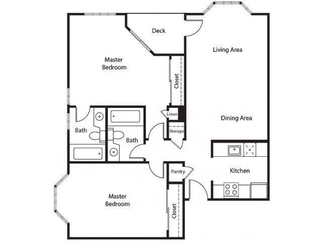 2B w/ Balcony Renovation 3 3-323 floor plan